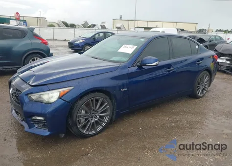 2016 Infiniti Q50 3.0T Red Sport 400 из США, поврежденный, VIN JN1FV7AP0GM421111